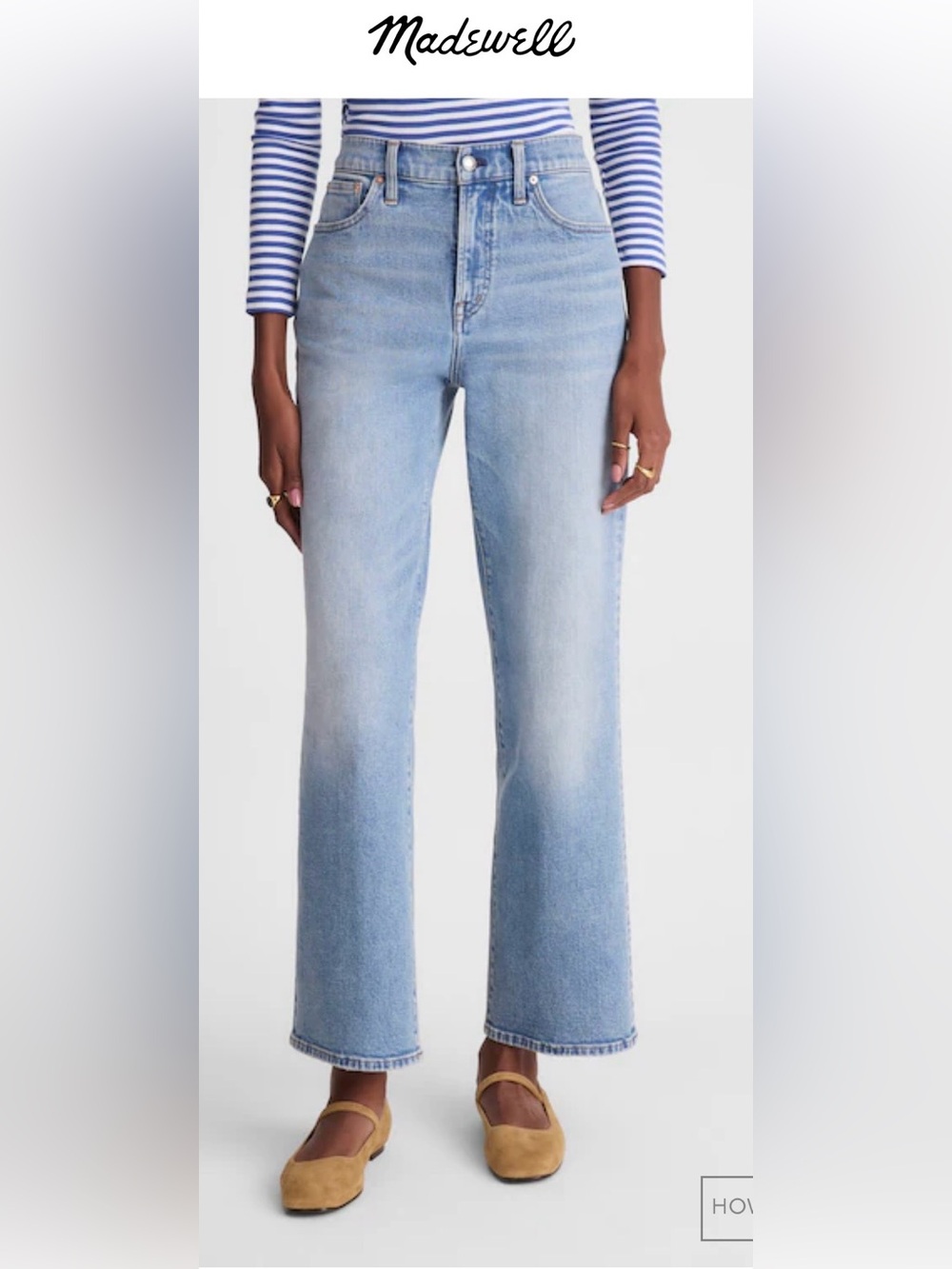 Madewell Perfect Vintage Wide Leg Crop Jeans 26 Light Wash High Rise
